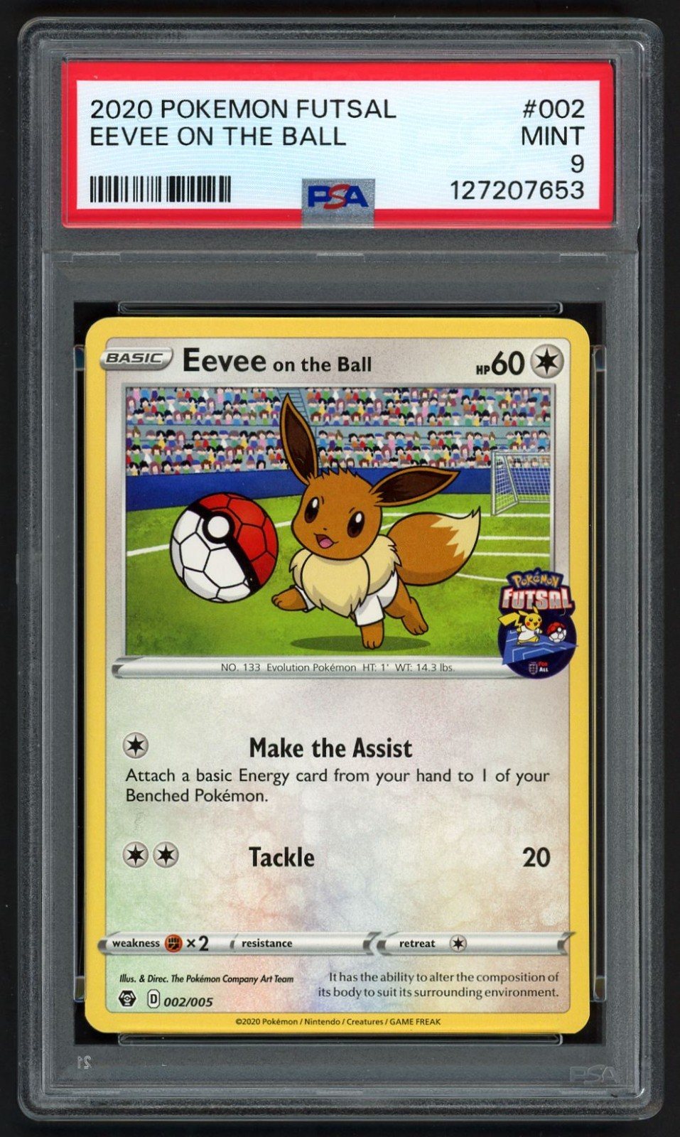Eevee On The Ball 002/005, PSA 9 Pokemon Card – Photo 1
